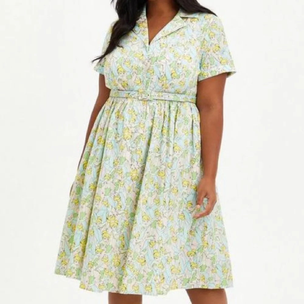 Torrid Dress Torrid Disney Dress Tinkerbell Dress Plus Size Dress 16 18 - Picture 1 of 4